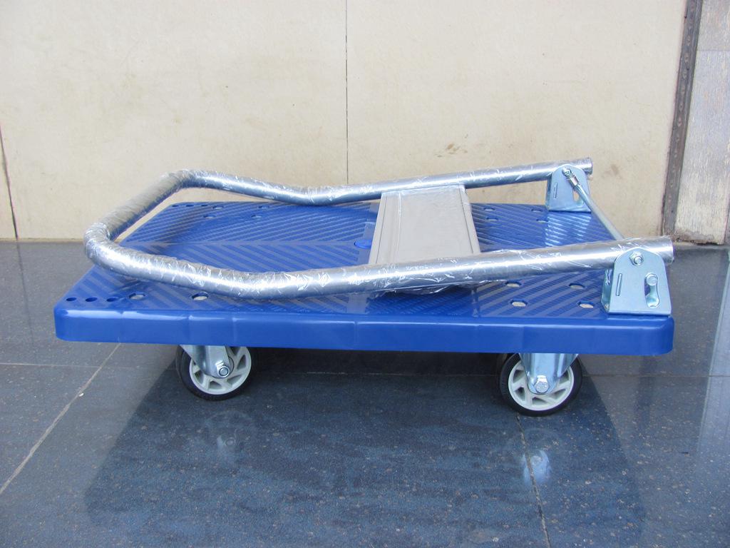 72*48cm  承重150kg 優(yōu)質(zhì)藍(lán)色塑料平板手推車