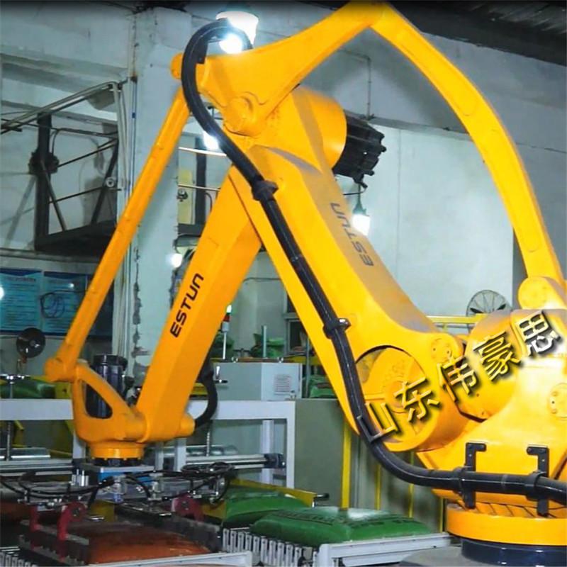 石粉自動碼垛機器人 免人工碼垛機設備